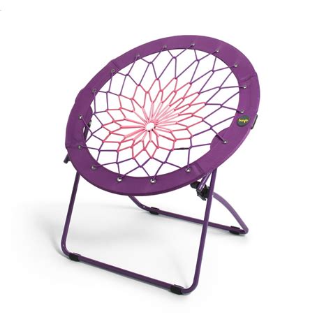 A thumb-locking mechanism on the metal base holds the Bunjo Bungee Chair safely and securely in place. . Bunjo chair